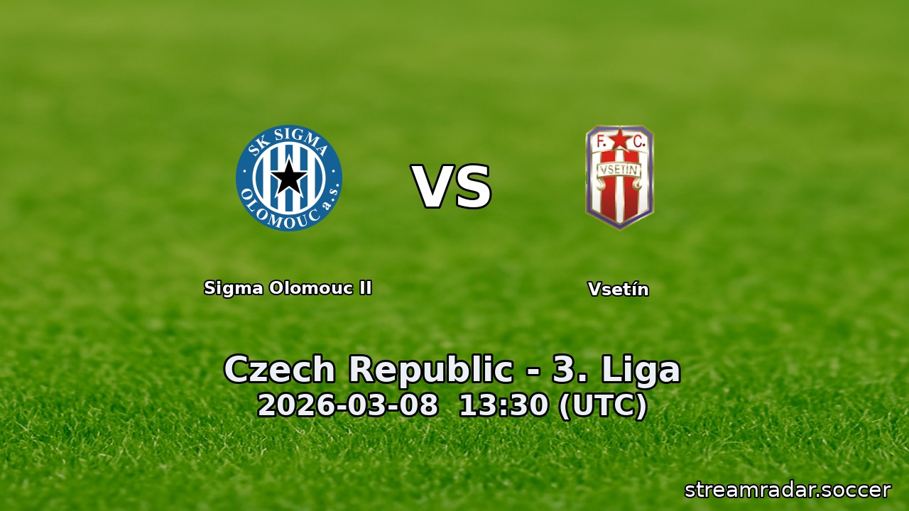 Sigma Olomouc II vs Vsetín