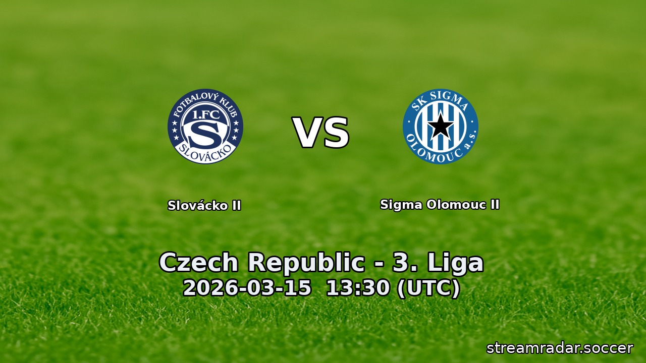 Slovácko II vs Sigma Olomouc II