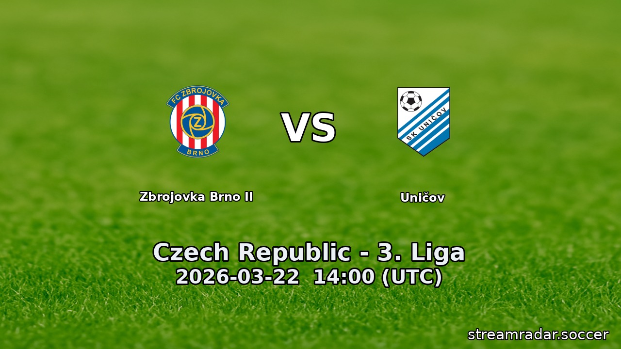 Zbrojovka Brno II vs Uničov
