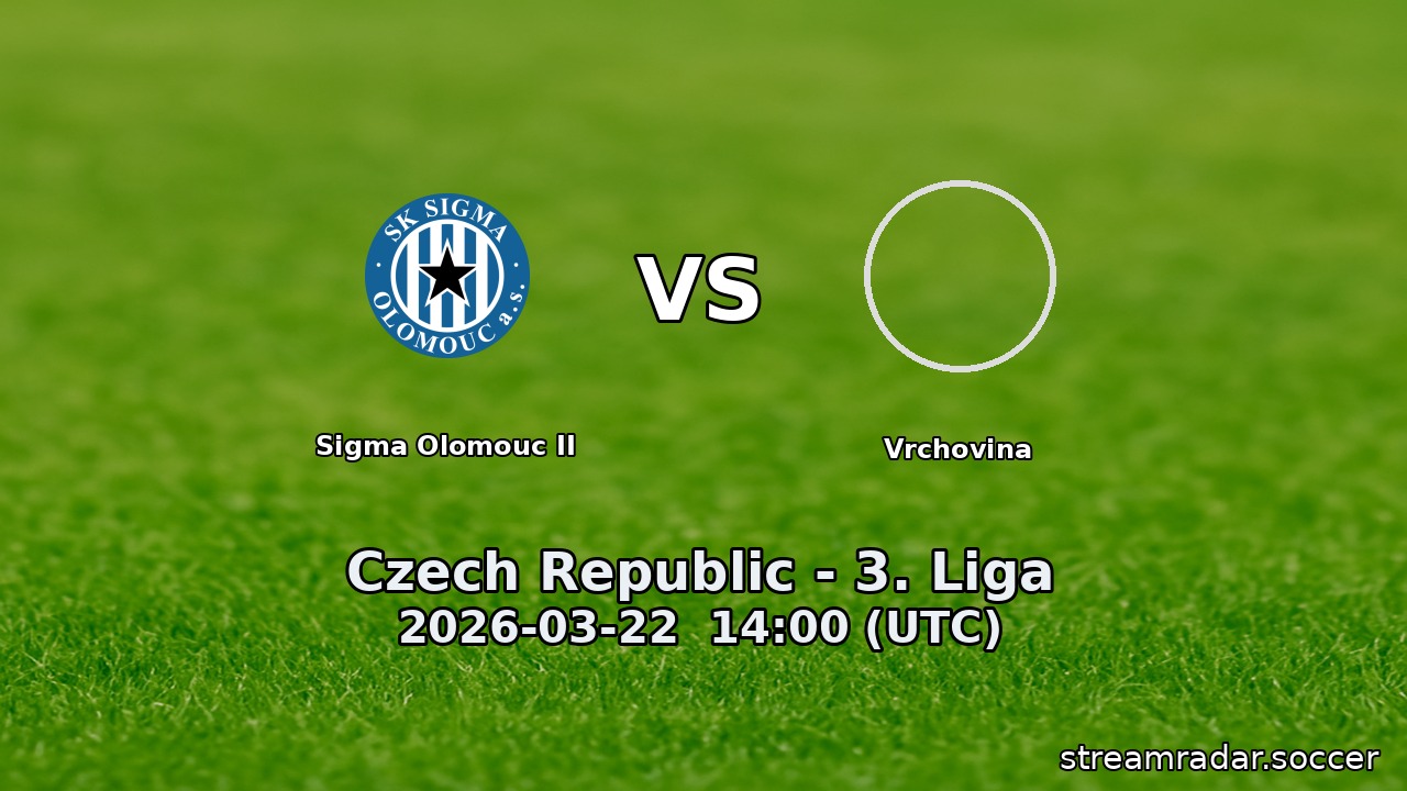 Sigma Olomouc II vs Vrchovina