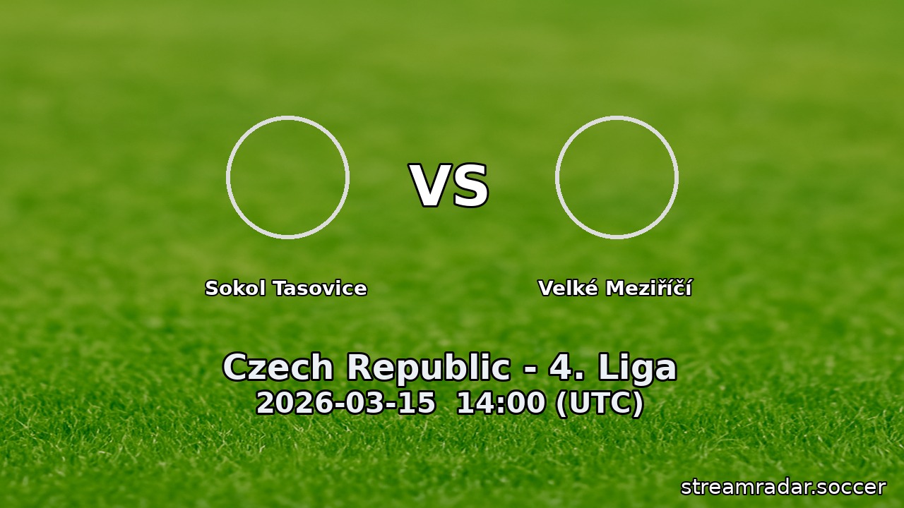 Sokol Tasovice vs Velké Meziříčí