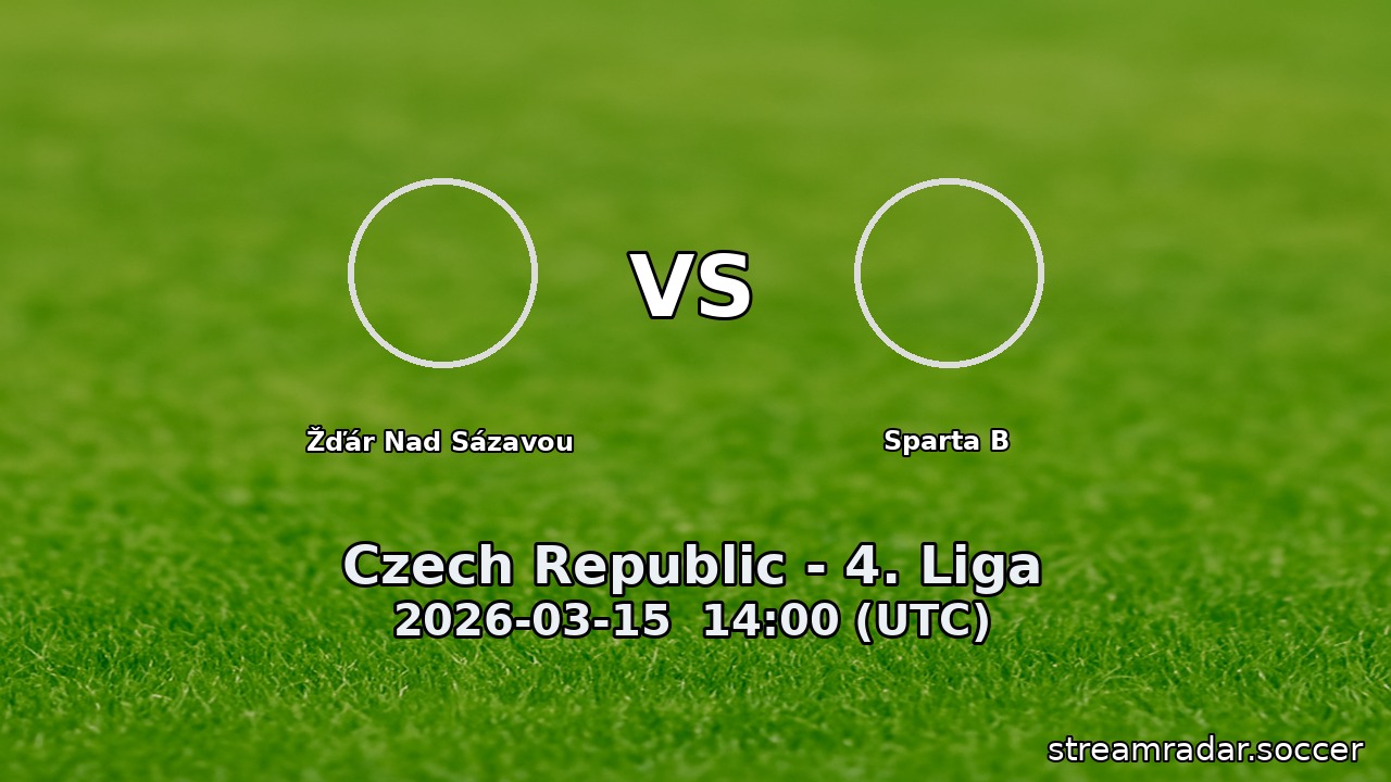 Žďár Nad Sázavou vs Sparta B