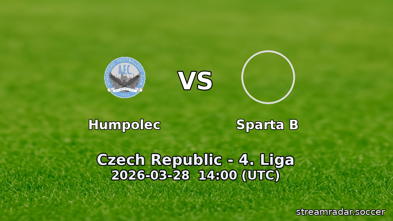 Humpolec vs Sparta B