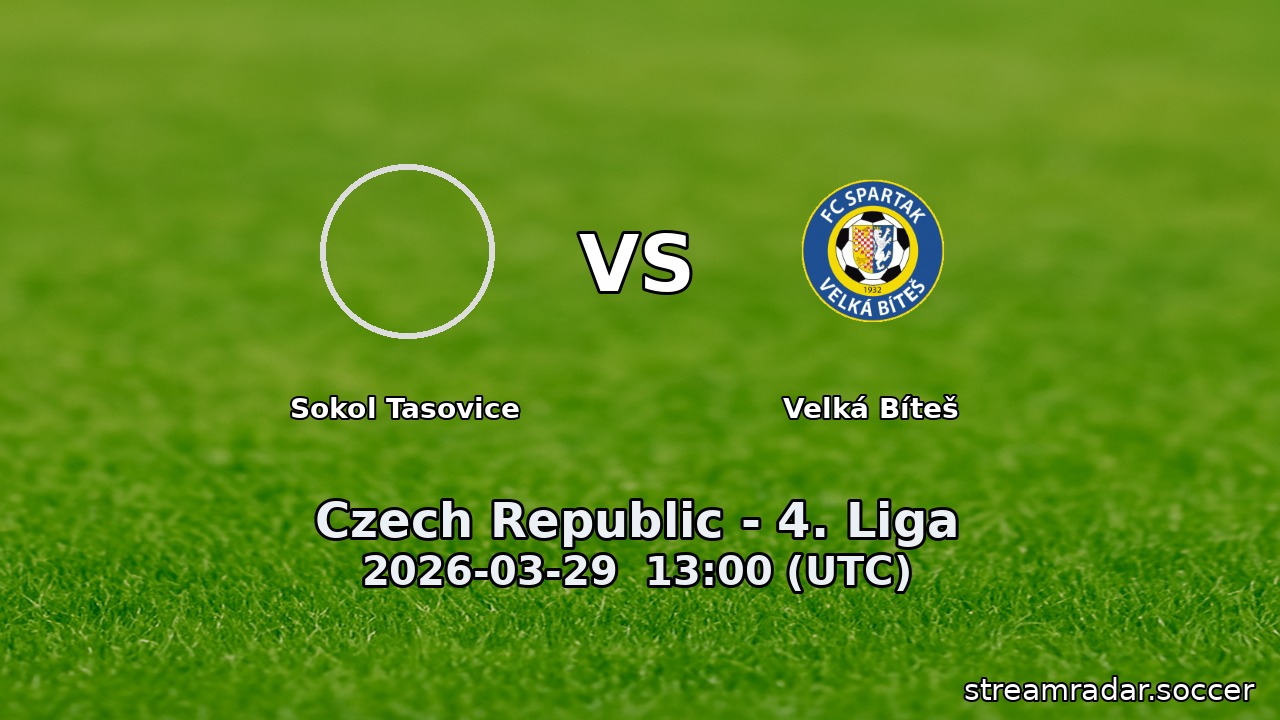 Sokol Tasovice vs Velká Bíteš
