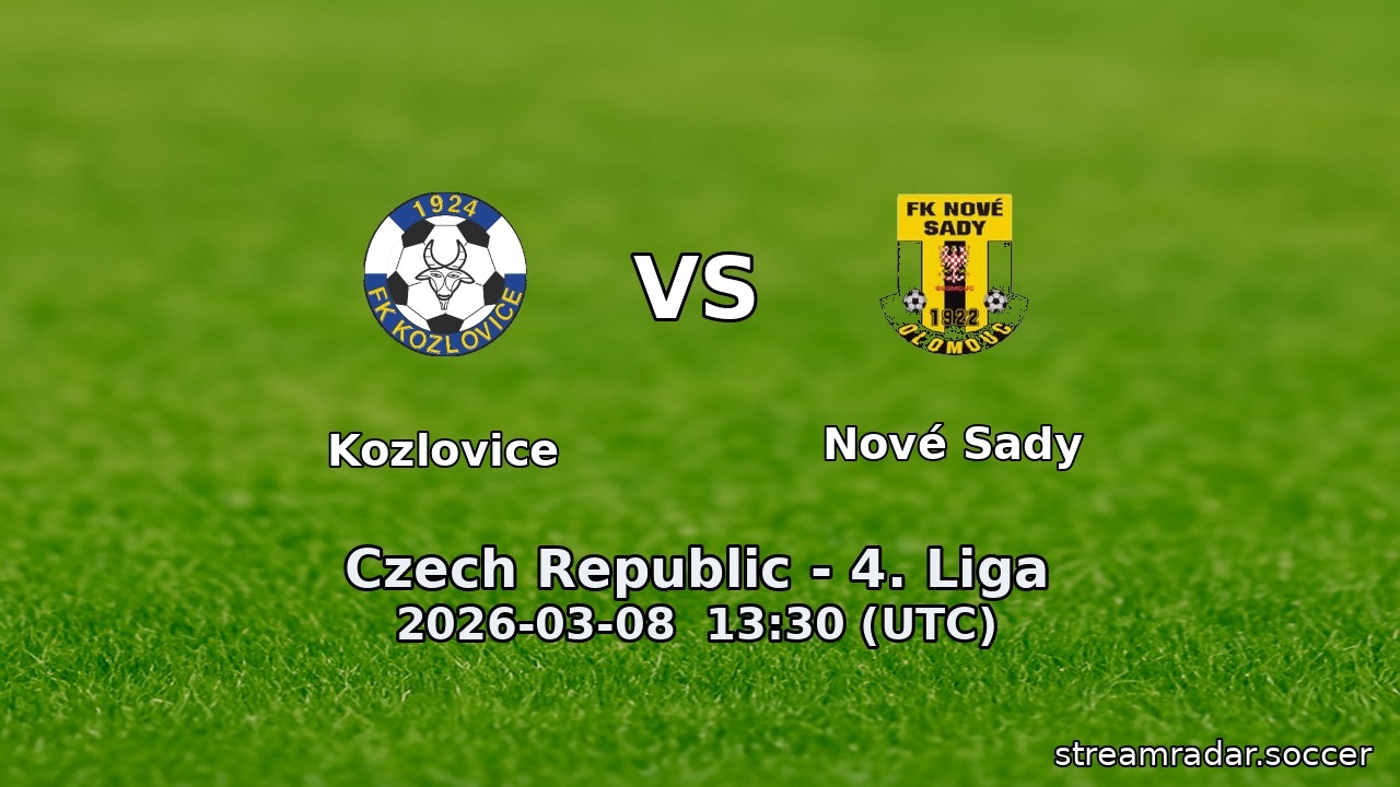 Kozlovice vs Nové Sady