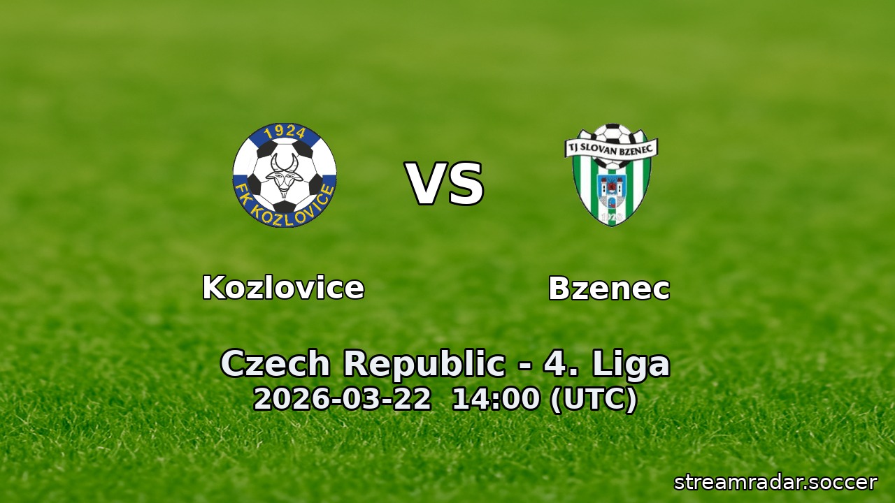 Kozlovice vs Bzenec