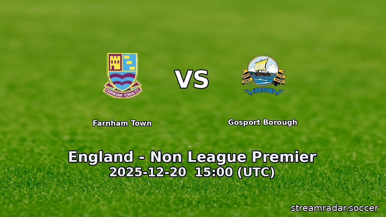 Farnham Town vs Gosport Borough