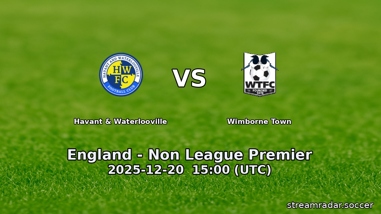 Havant & Waterlooville vs Wimborne Town