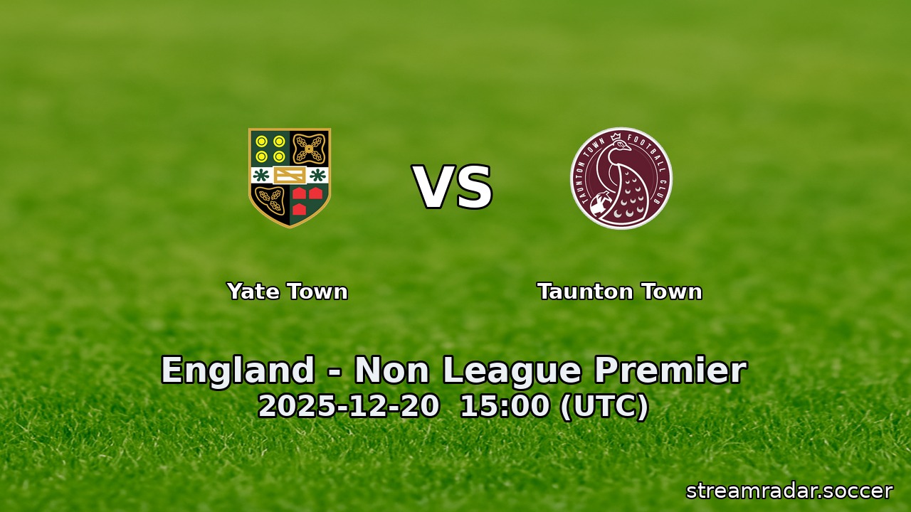 Yate Town vs Taunton Town