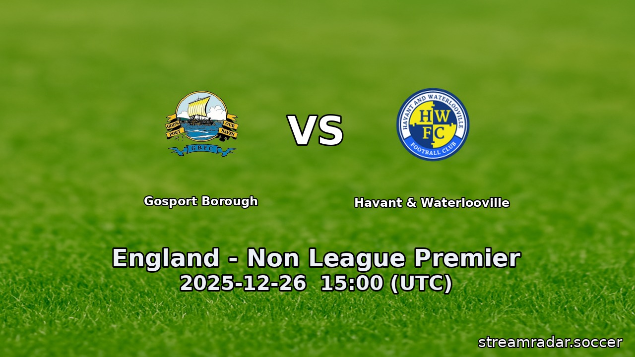 Gosport Borough vs Havant & Waterlooville