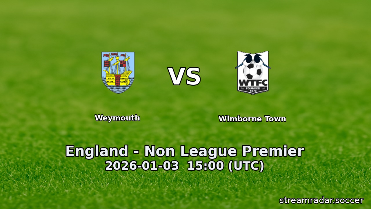 Weymouth vs Wimborne Town
