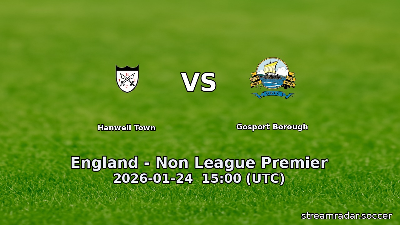 Hanwell Town vs Gosport Borough