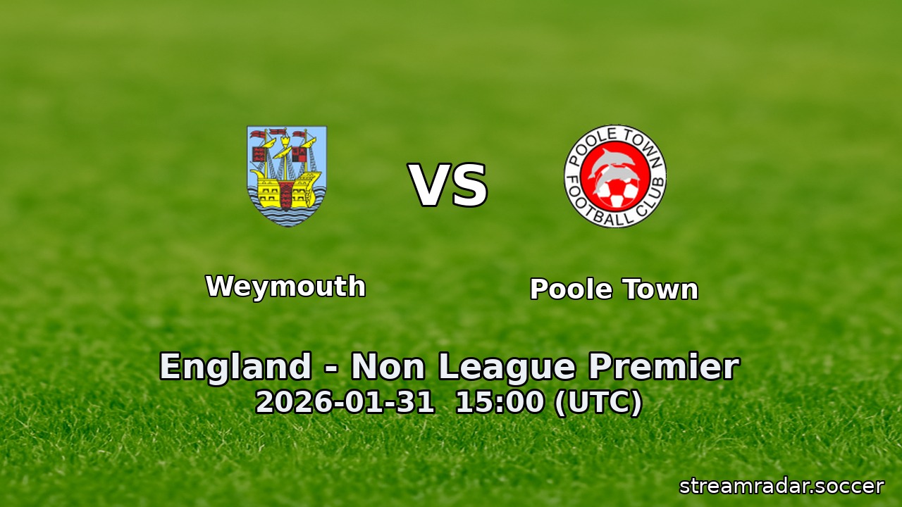 Weymouth vs Poole Town