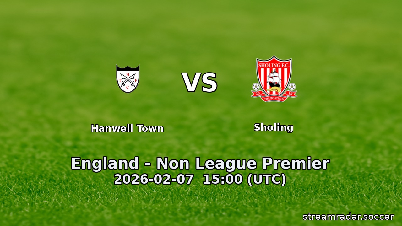 Hanwell Town vs Sholing