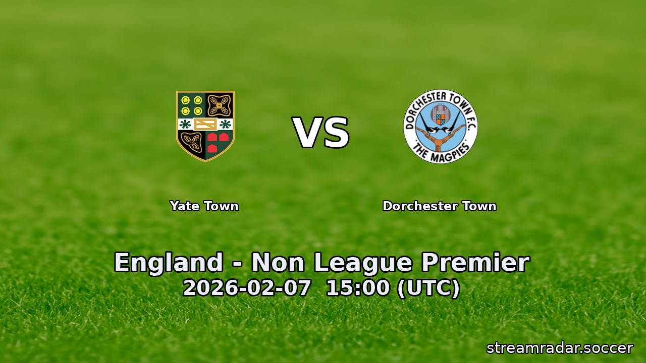 Yate Town vs Dorchester Town