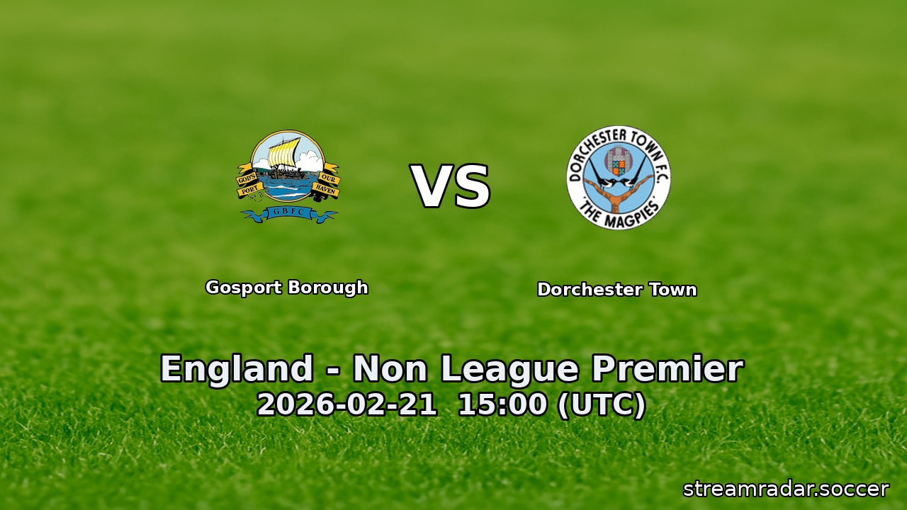 Gosport Borough vs Dorchester Town