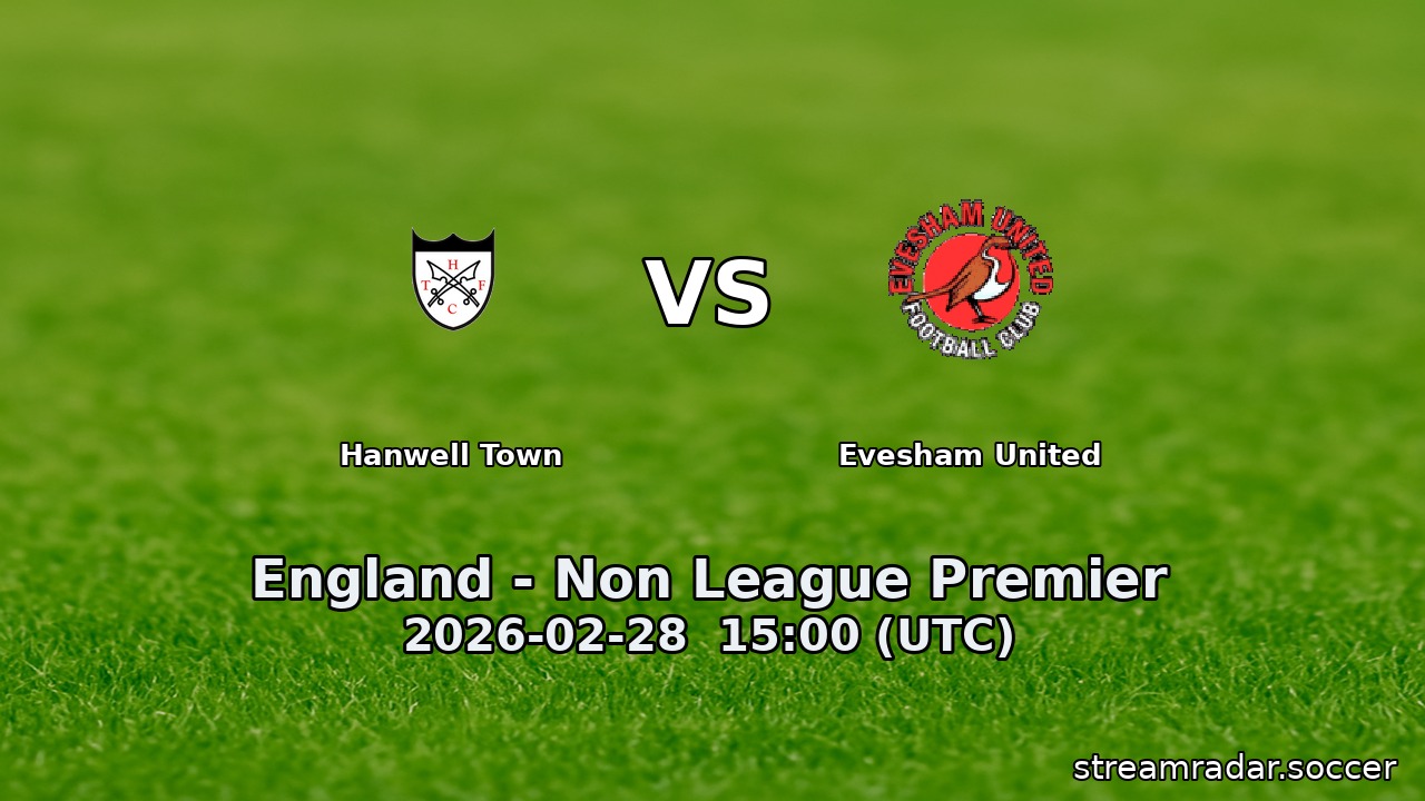 Hanwell Town vs Evesham United