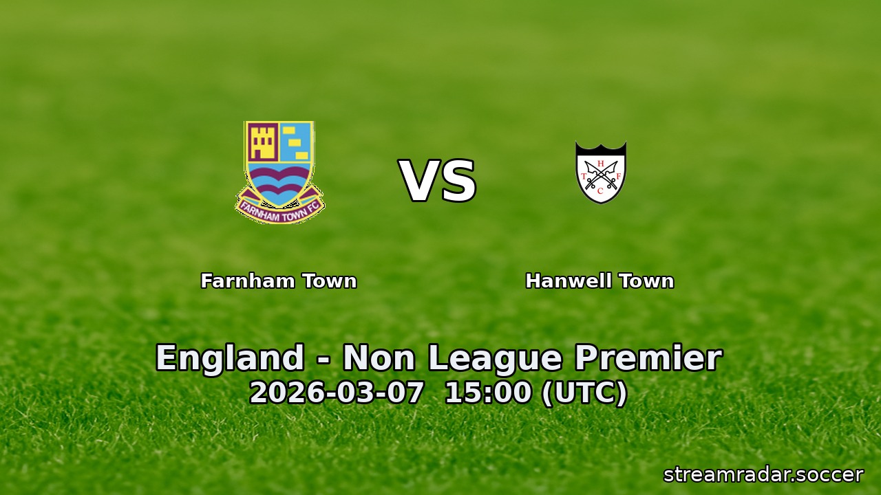 Farnham Town vs Hanwell Town