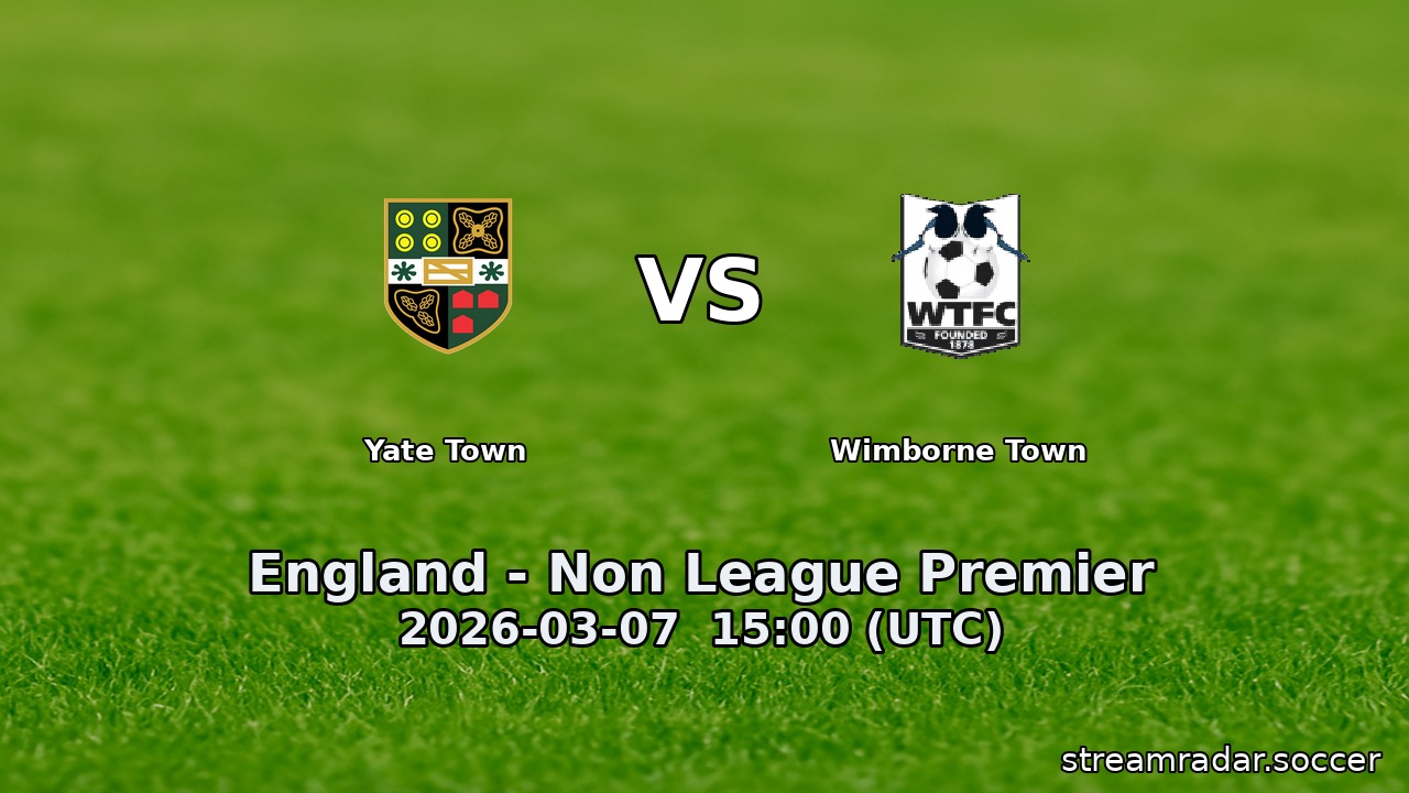 Yate Town vs Wimborne Town