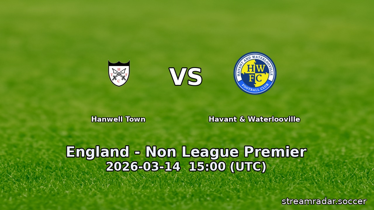 Hanwell Town vs Havant & Waterlooville