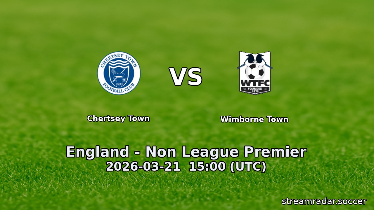 Chertsey Town vs Wimborne Town