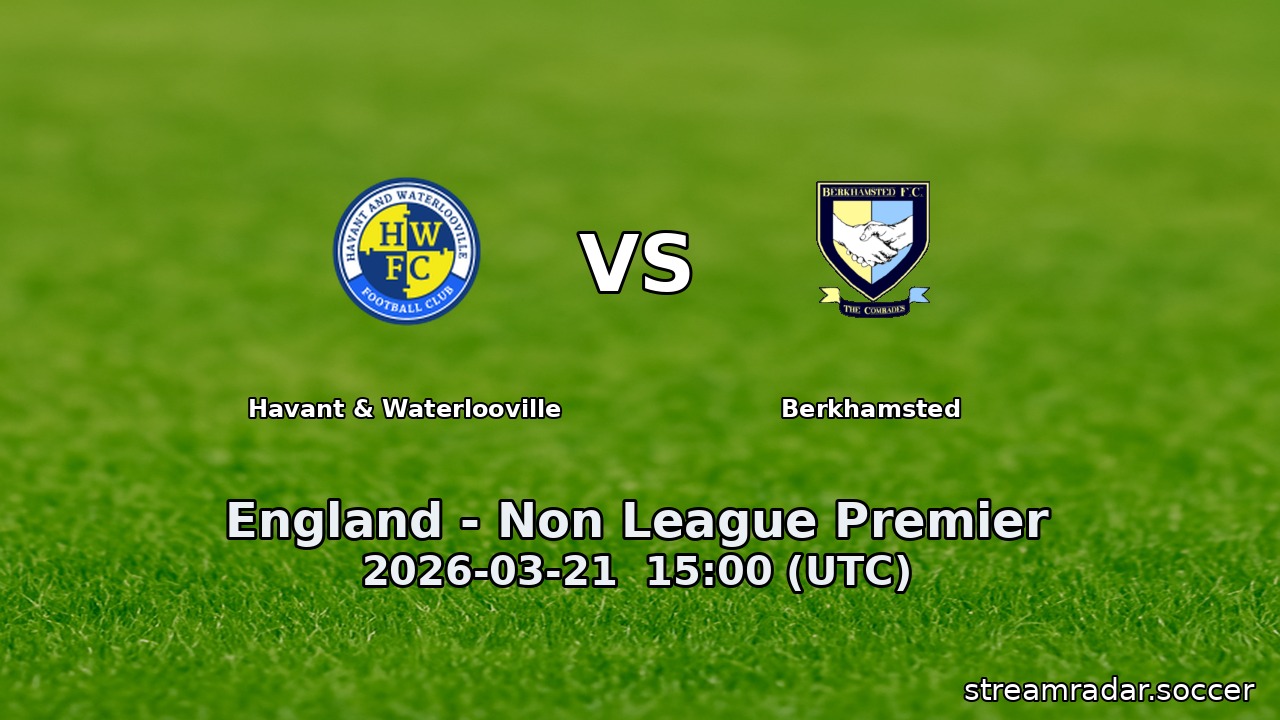 Havant & Waterlooville vs Berkhamsted