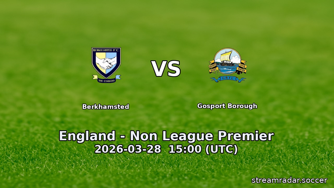Berkhamsted vs Gosport Borough