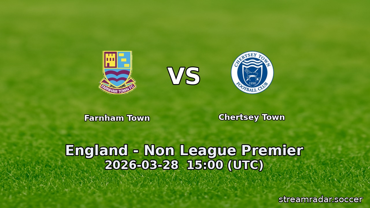 Farnham Town vs Chertsey Town