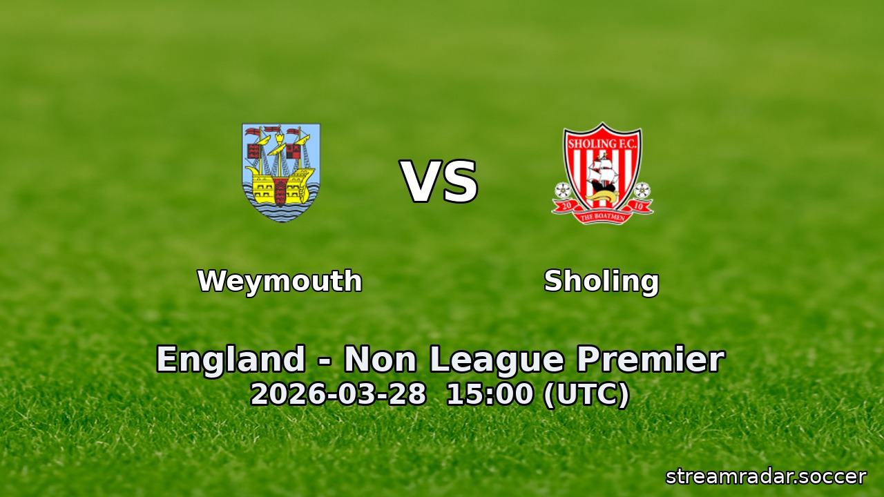 Weymouth vs Sholing