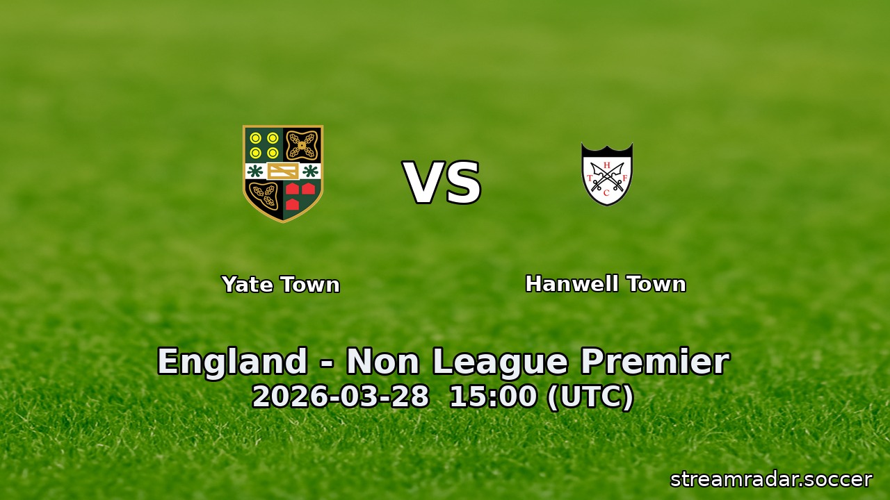 Yate Town vs Hanwell Town