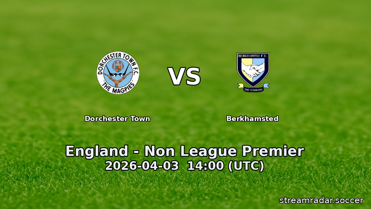 Dorchester Town vs Berkhamsted