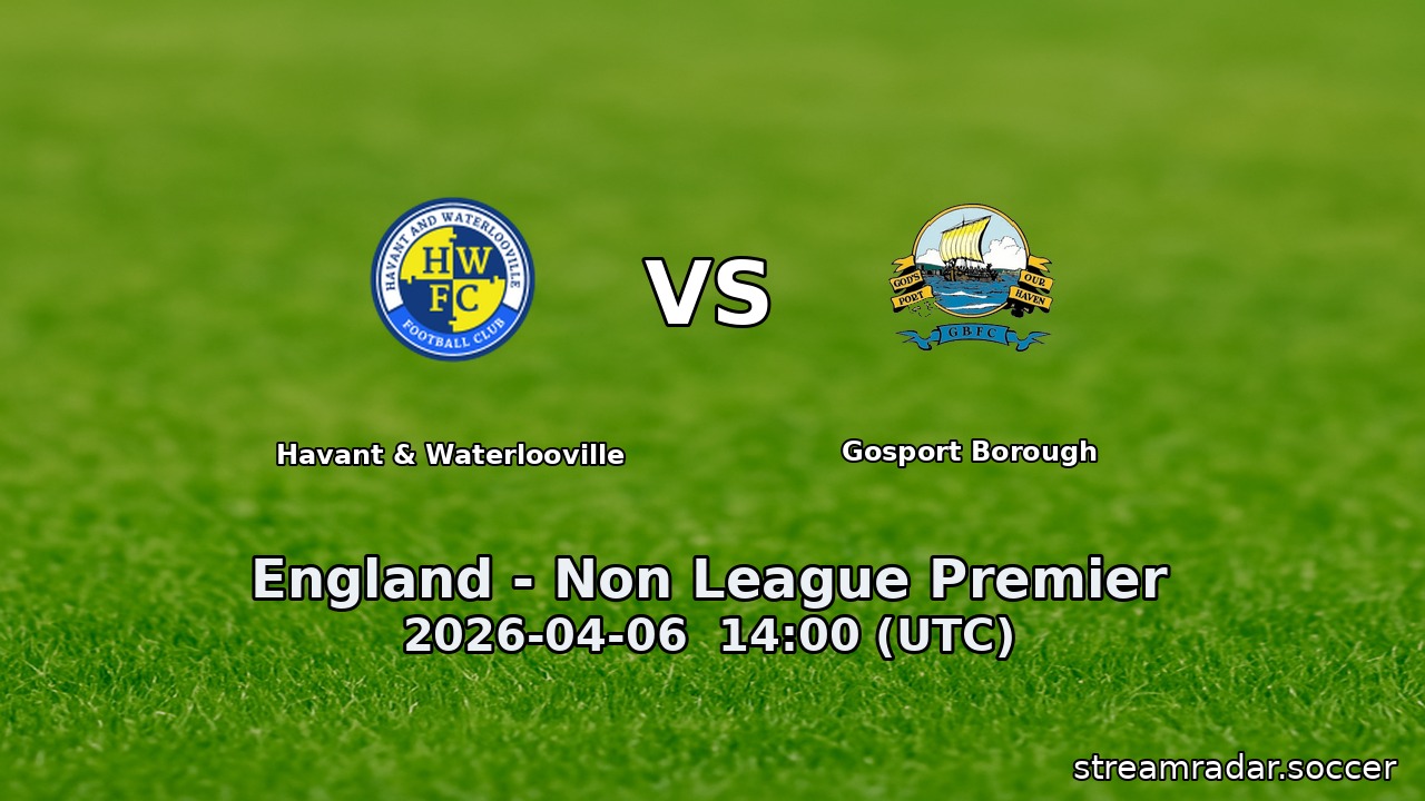 Havant & Waterlooville vs Gosport Borough