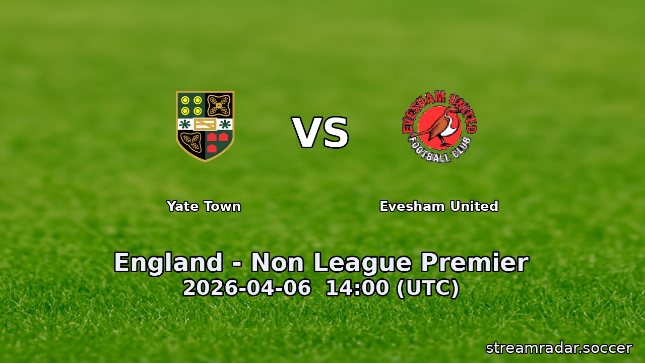 Yate Town vs Evesham United