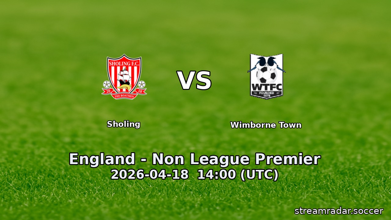 Sholing vs Wimborne Town