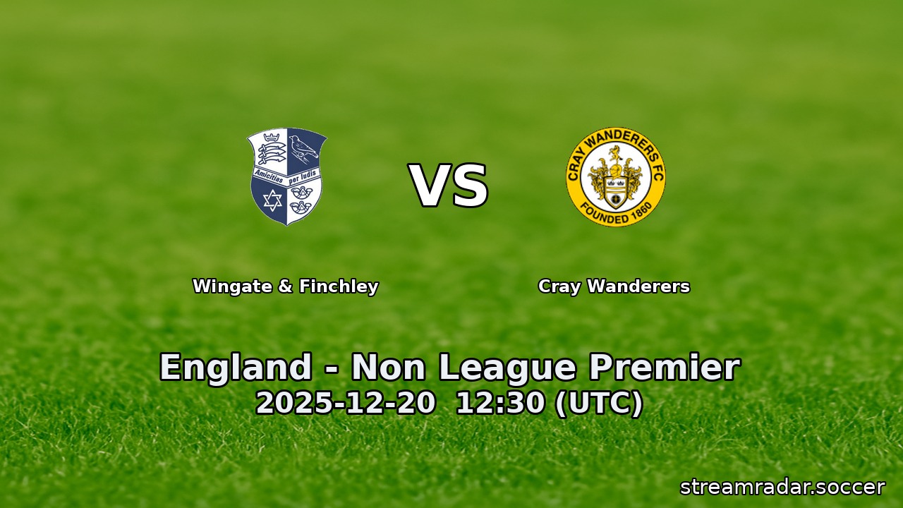 Wingate & Finchley vs Cray Wanderers