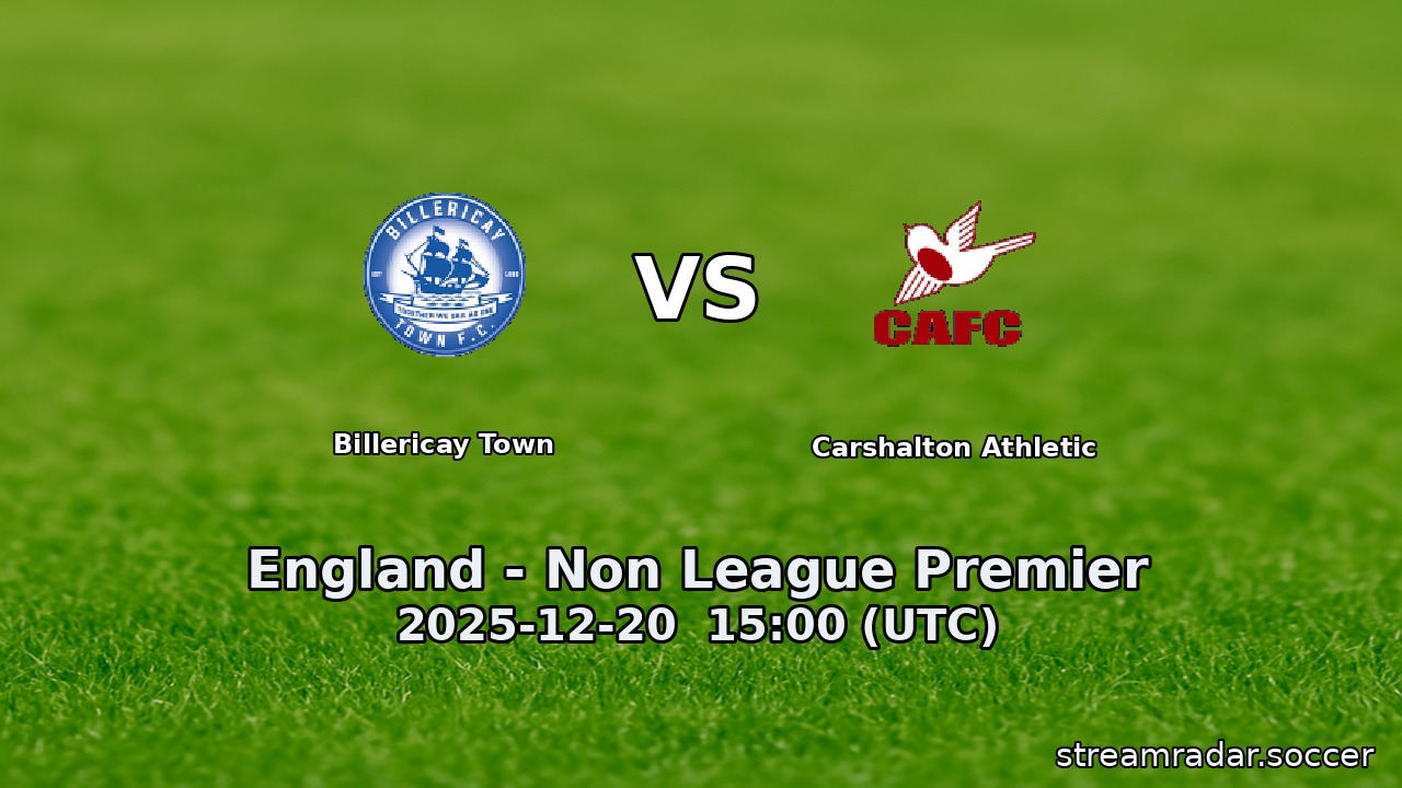 Billericay Town vs Carshalton Athletic