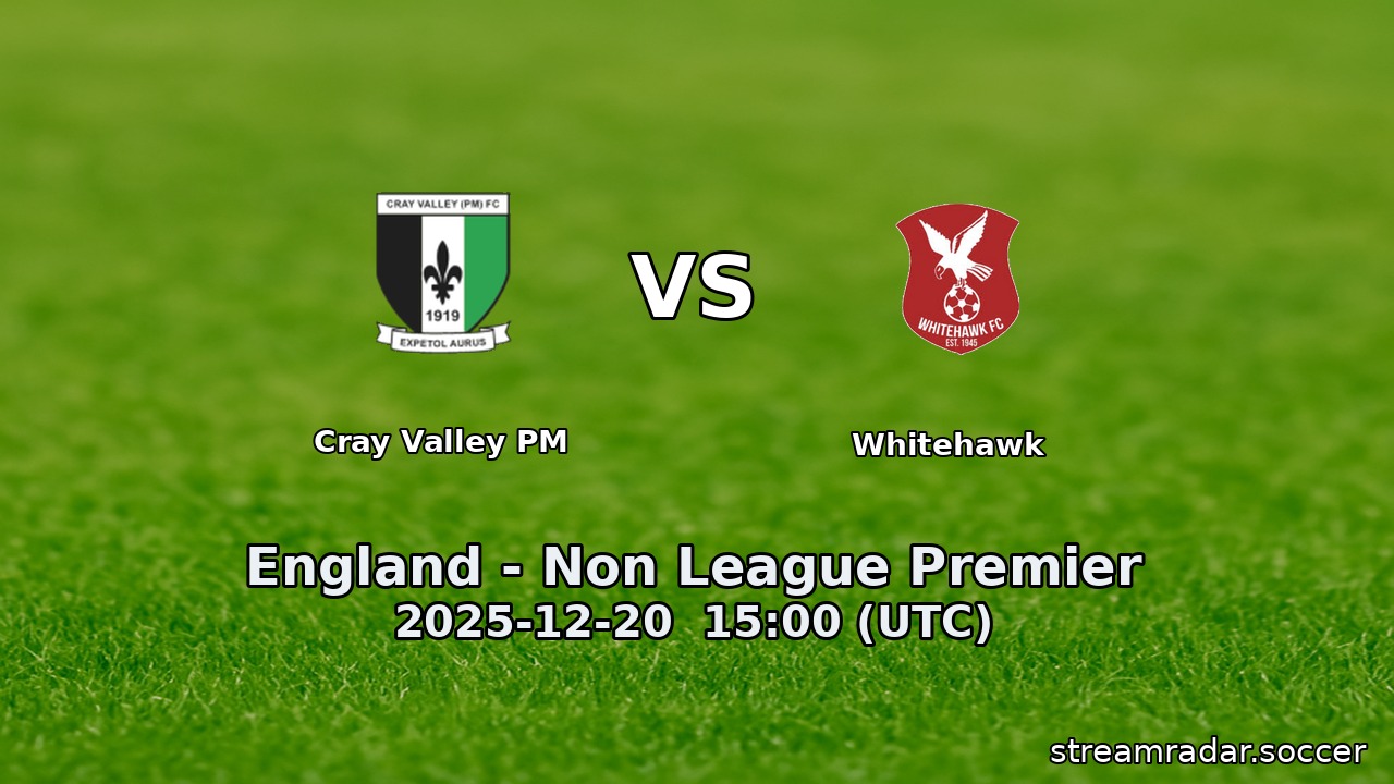 Cray Valley PM vs Whitehawk