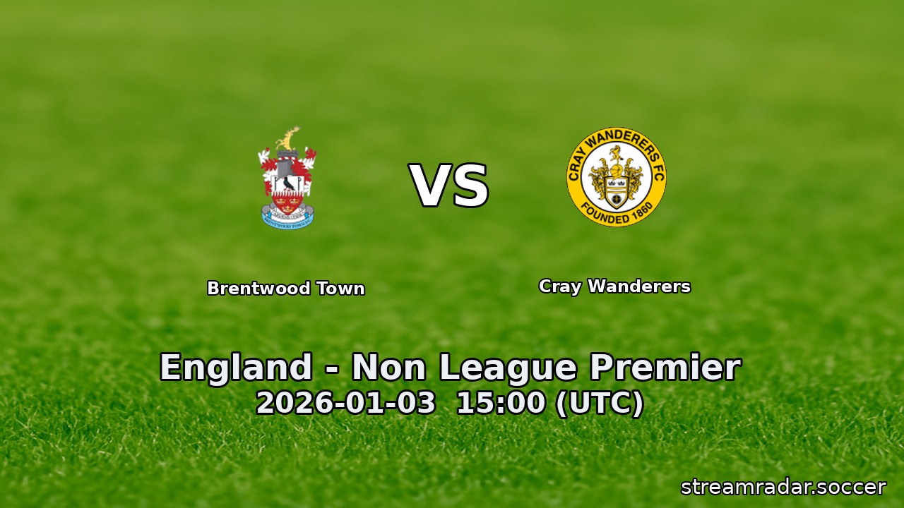 Brentwood Town vs Cray Wanderers