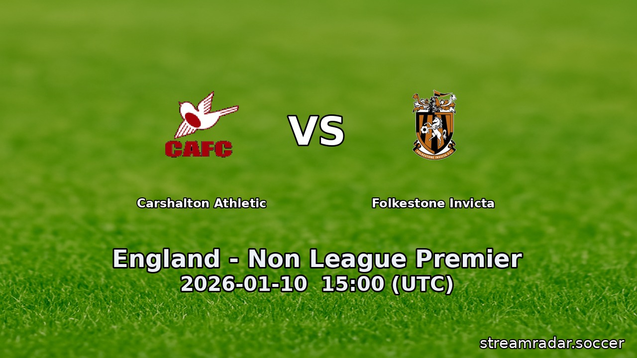 Carshalton Athletic vs Folkestone Invicta