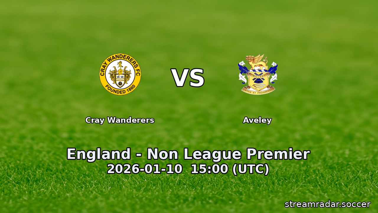 Cray Wanderers vs Aveley