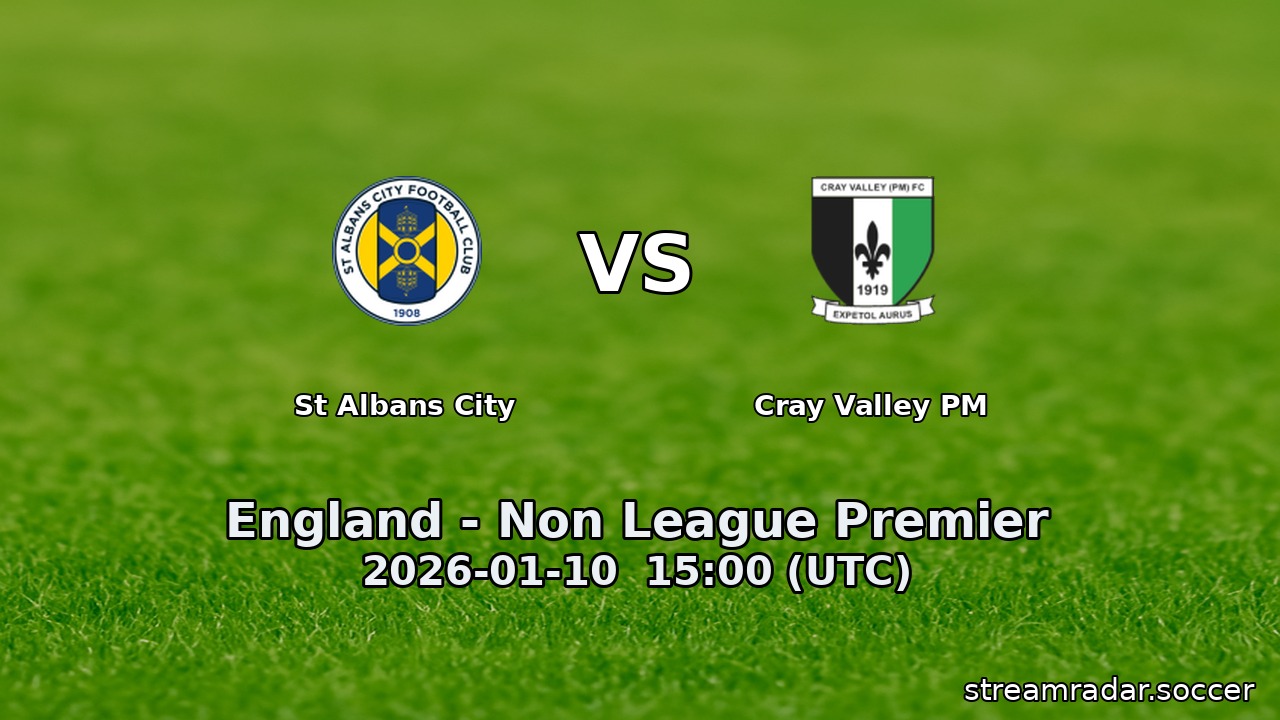 St Albans City vs Cray Valley PM