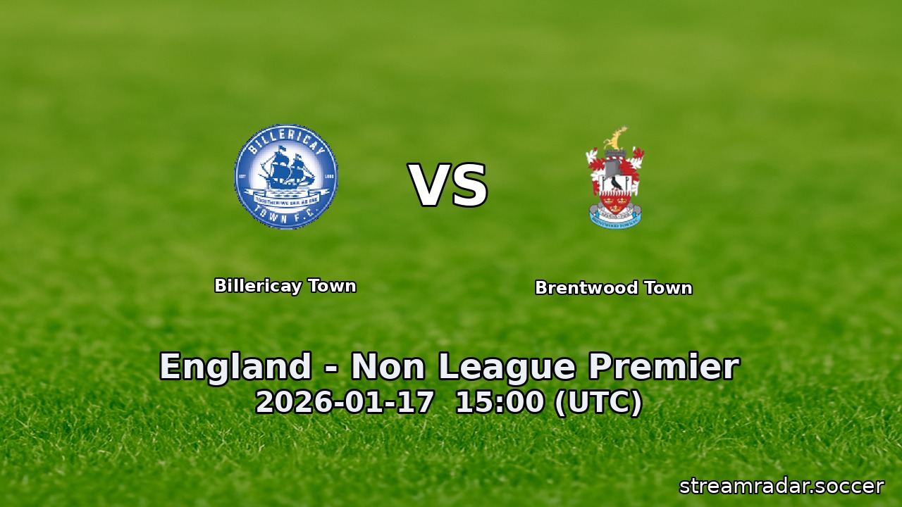 Billericay Town vs Brentwood Town