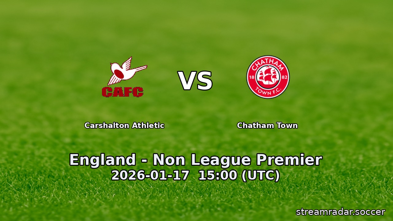 Carshalton Athletic vs Chatham Town