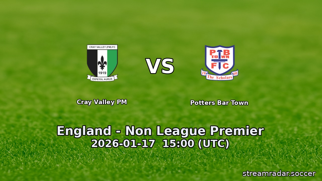 Cray Valley PM vs Potters Bar Town