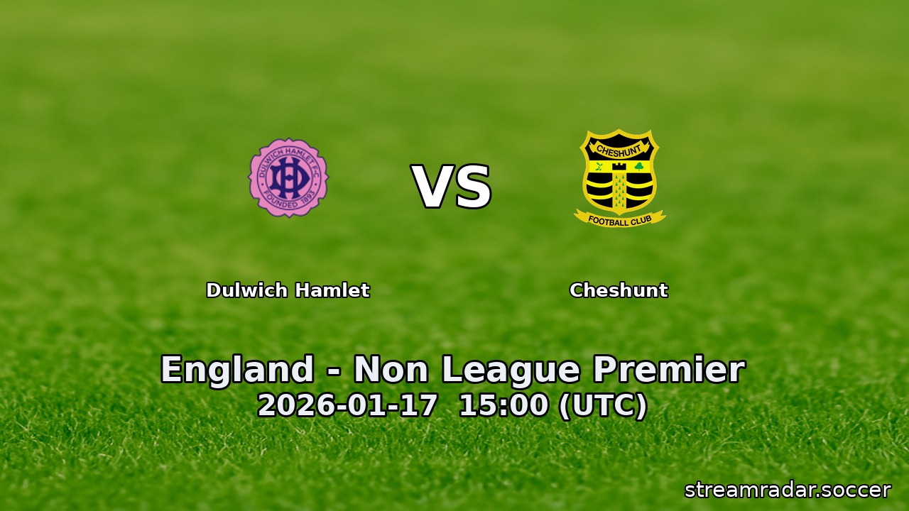 Dulwich Hamlet vs Cheshunt