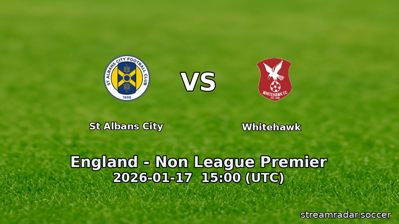St Albans City vs Whitehawk