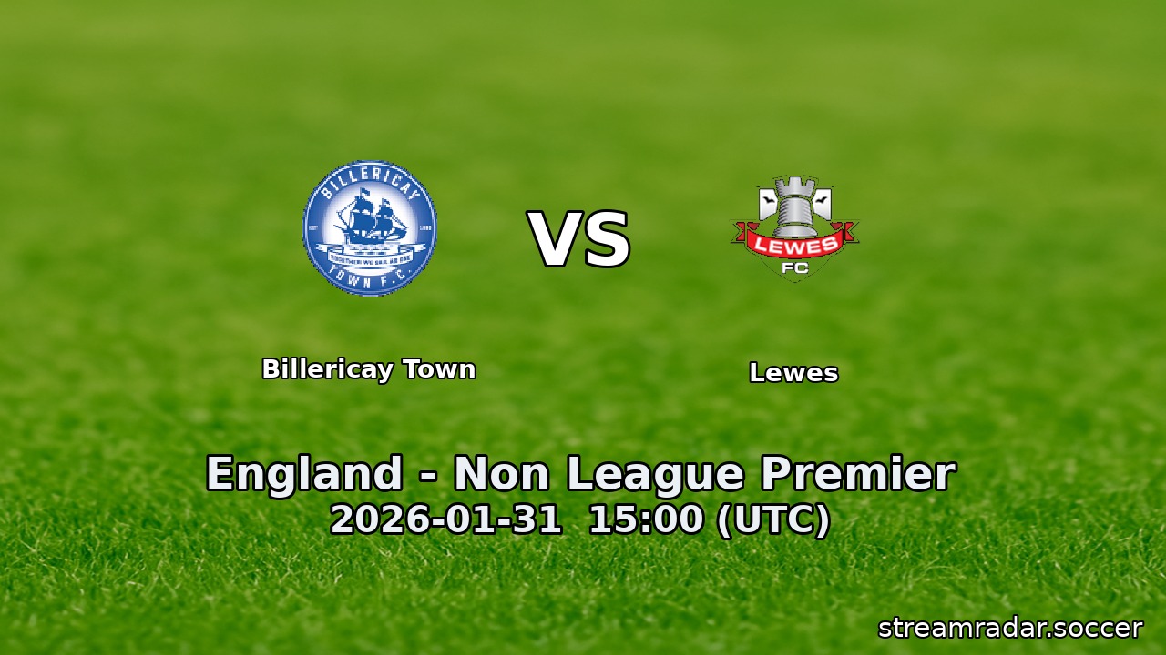 Billericay Town vs Lewes