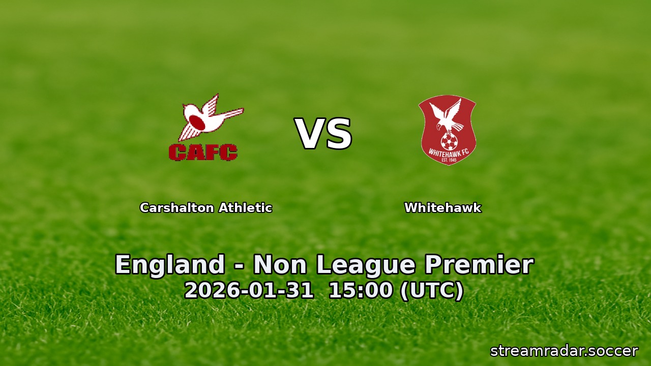 Carshalton Athletic vs Whitehawk