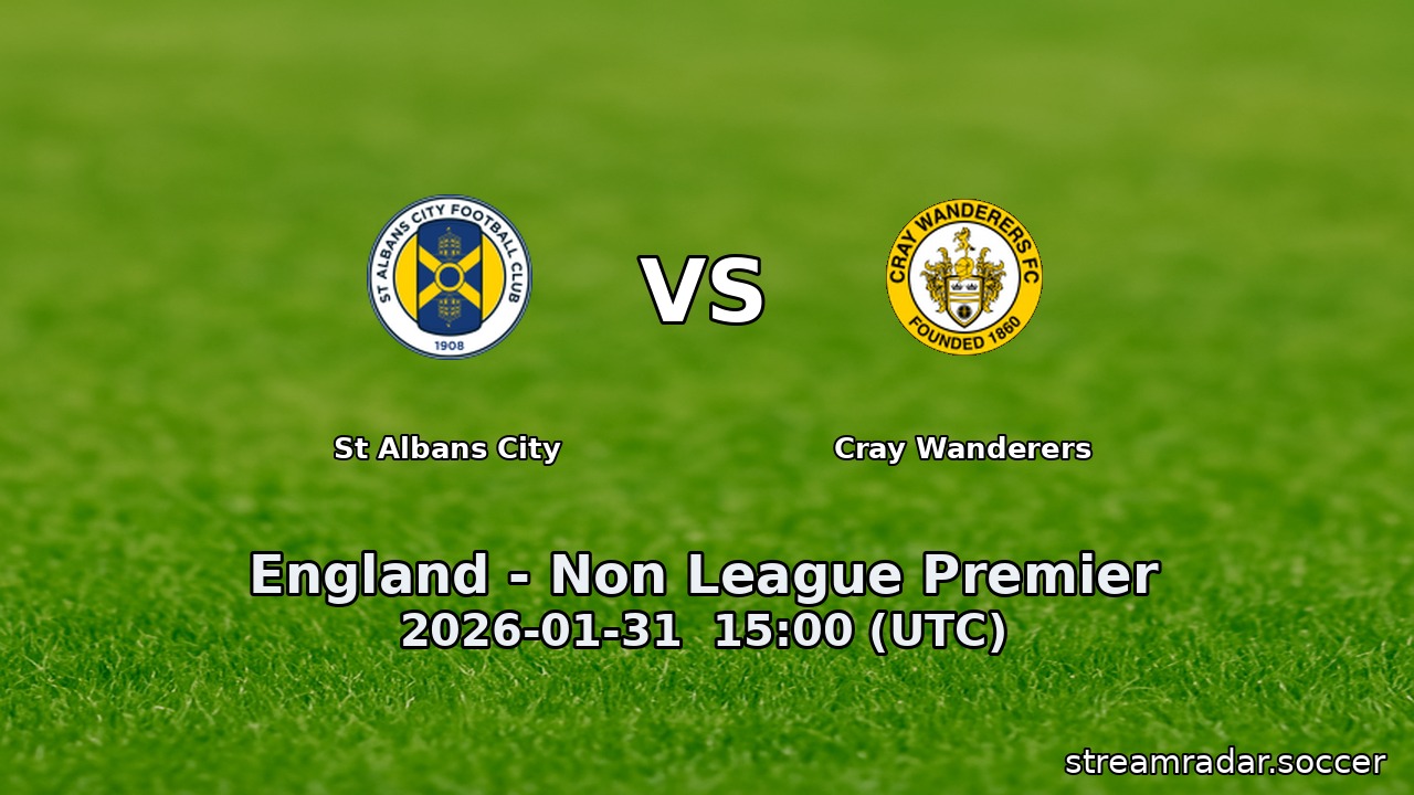 St Albans City vs Cray Wanderers
