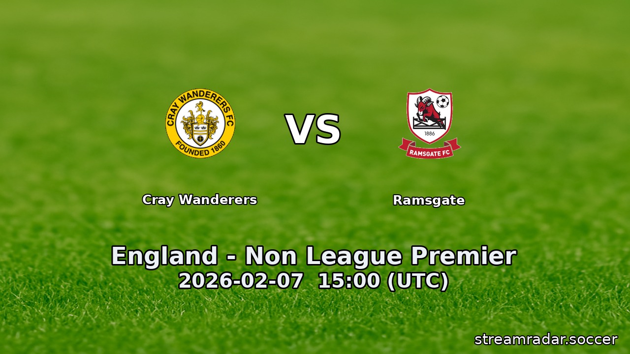 Cray Wanderers vs Ramsgate